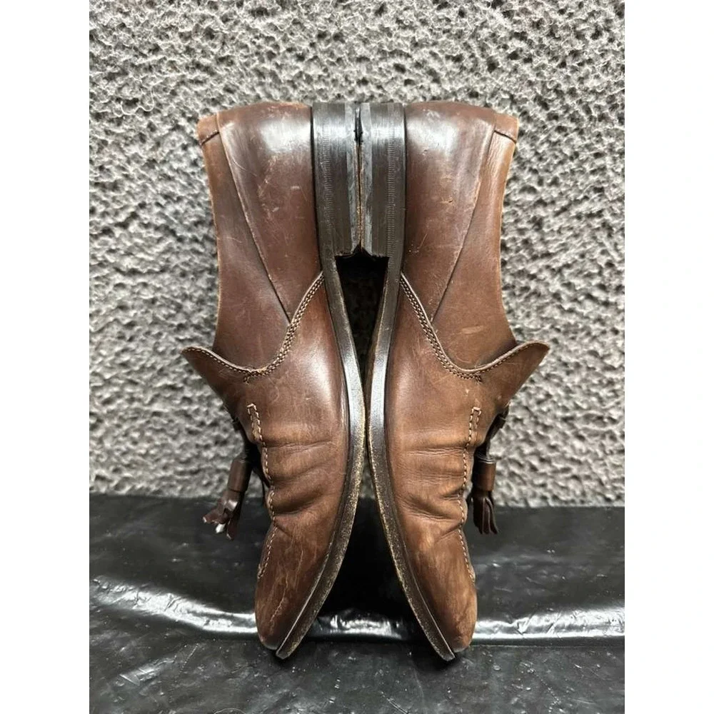 Boss Hugo Boss Tasseled Calfskin Leather Slip-On Loafers  display picture 1